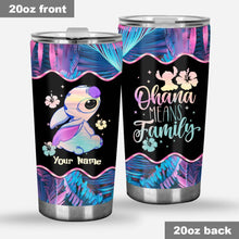 Load image into Gallery viewer, Personalized Ohana Means Family Tumbler Custom Name Gift
