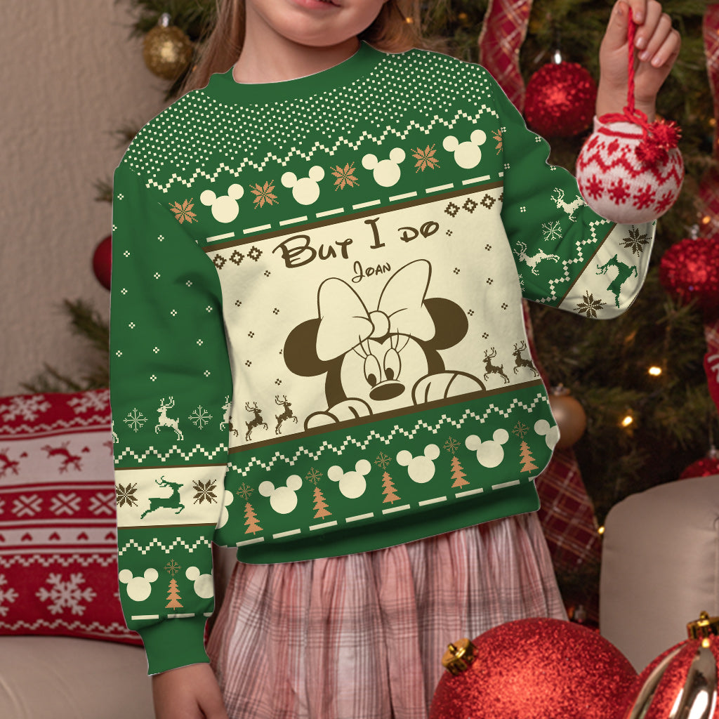 Personalized Christmas Mouse Sweater Custom Name Gift