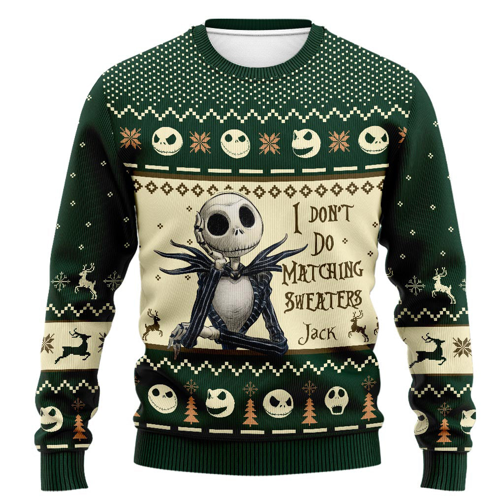 Personalized Nightmare Before Christmas Sweater for Couples