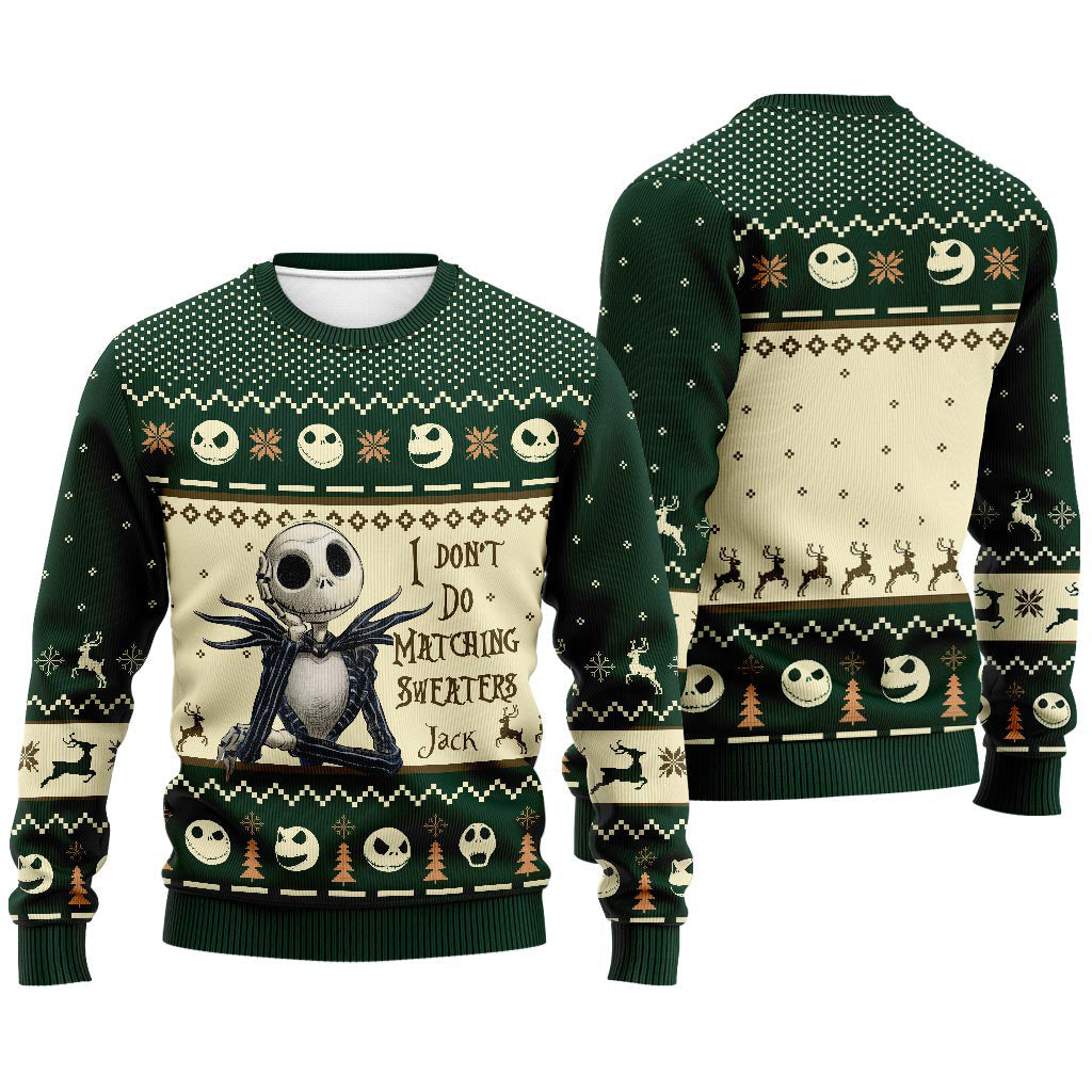 Personalized Nightmare Before Christmas Sweater for Couples