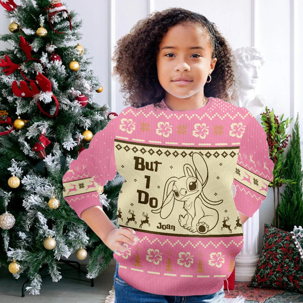 Personalized Christmas Ohana Sweater Custom Name Gift for Couples