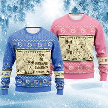 Load image into Gallery viewer, Personalized Christmas Ohana Sweater Custom Name Gift for Couples
