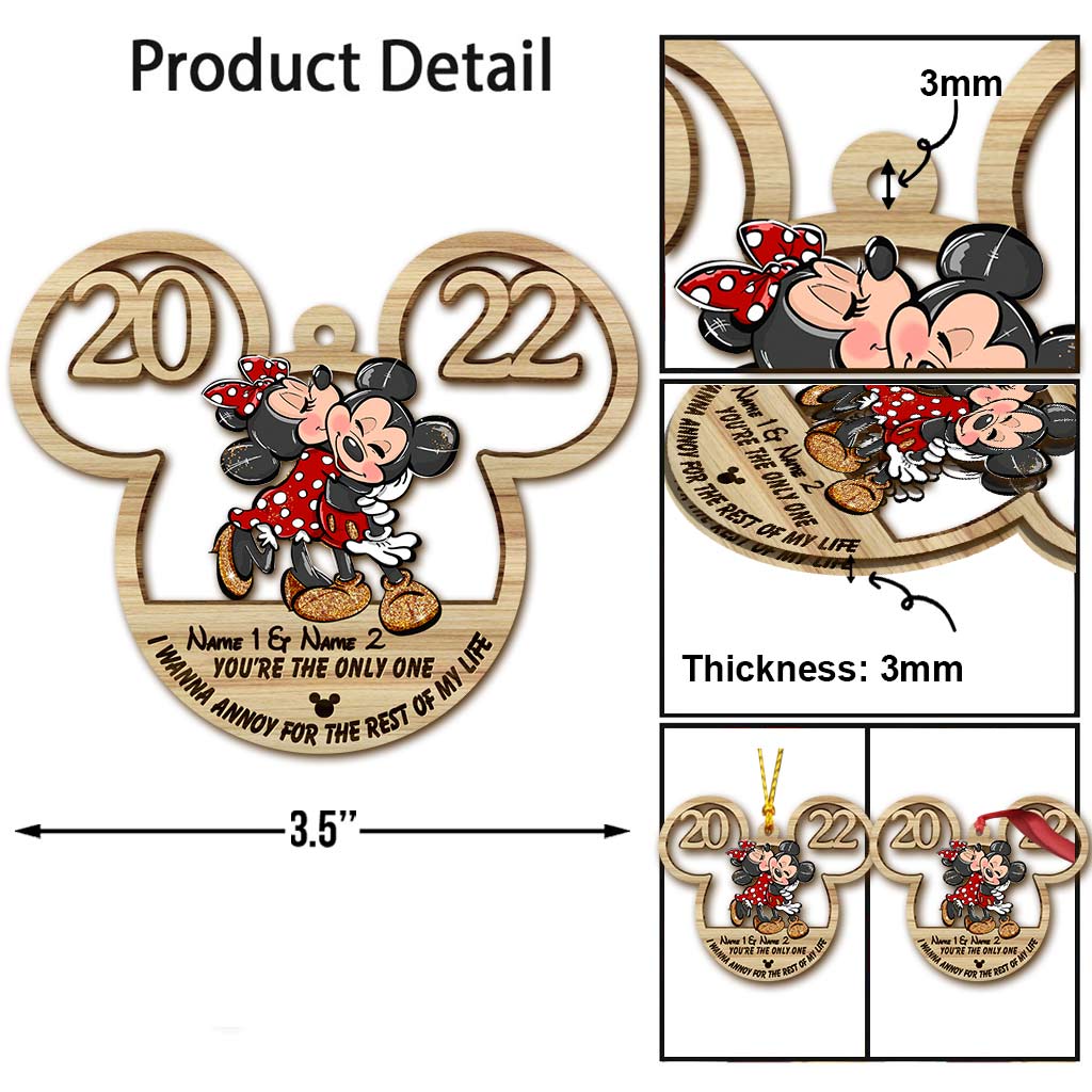 Personalized Christmas Mouse Ornament Custom Name Gift