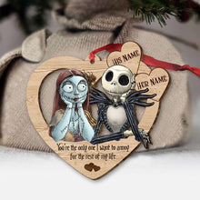 Load image into Gallery viewer, Personalized Nightmare Before Christmas Ornament Custom Name Gift for Couples
