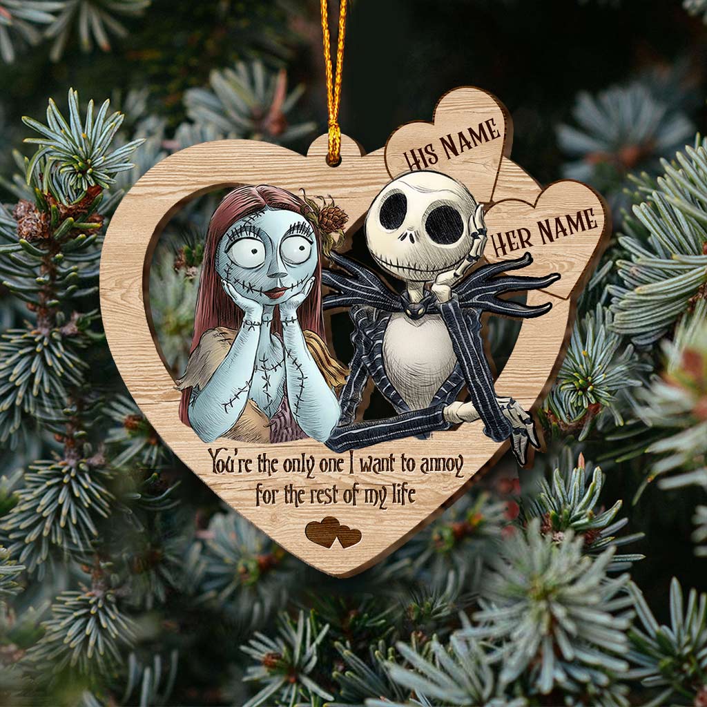 Personalized Nightmare Before Christmas Ornament Custom Name Gift for Couples