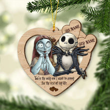 Load image into Gallery viewer, Personalized Nightmare Before Christmas Ornament Custom Name Gift for Couples
