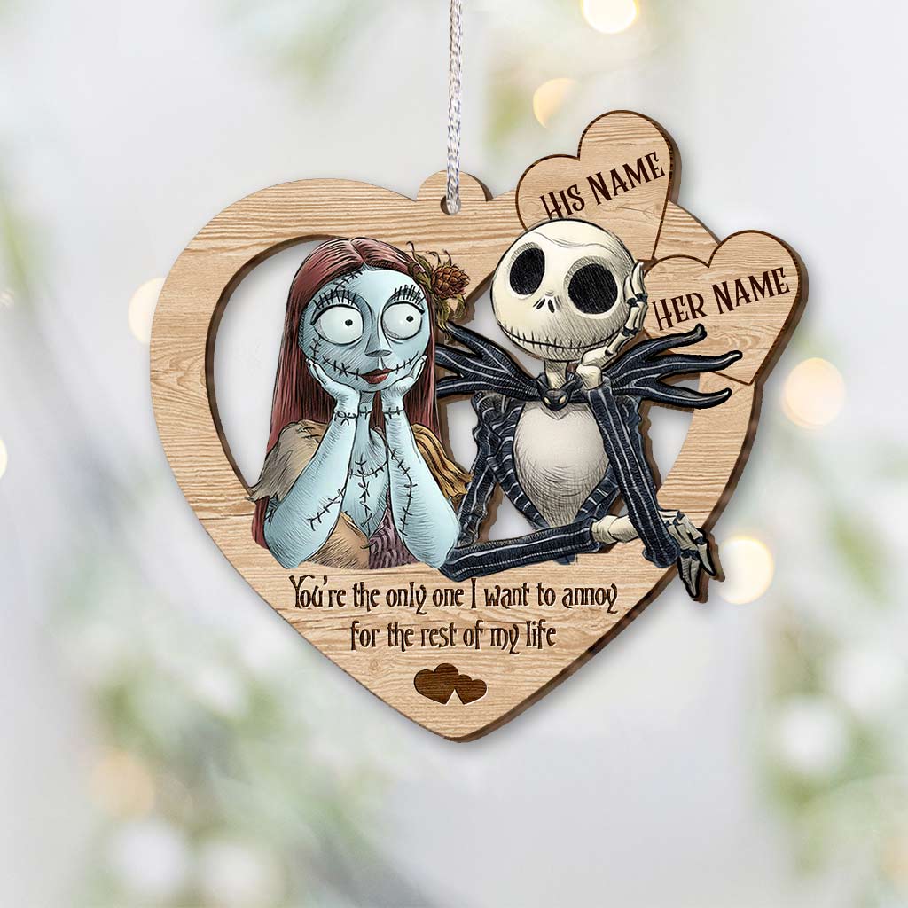 Personalized Nightmare Before Christmas Ornament Custom Name Gift for Couples