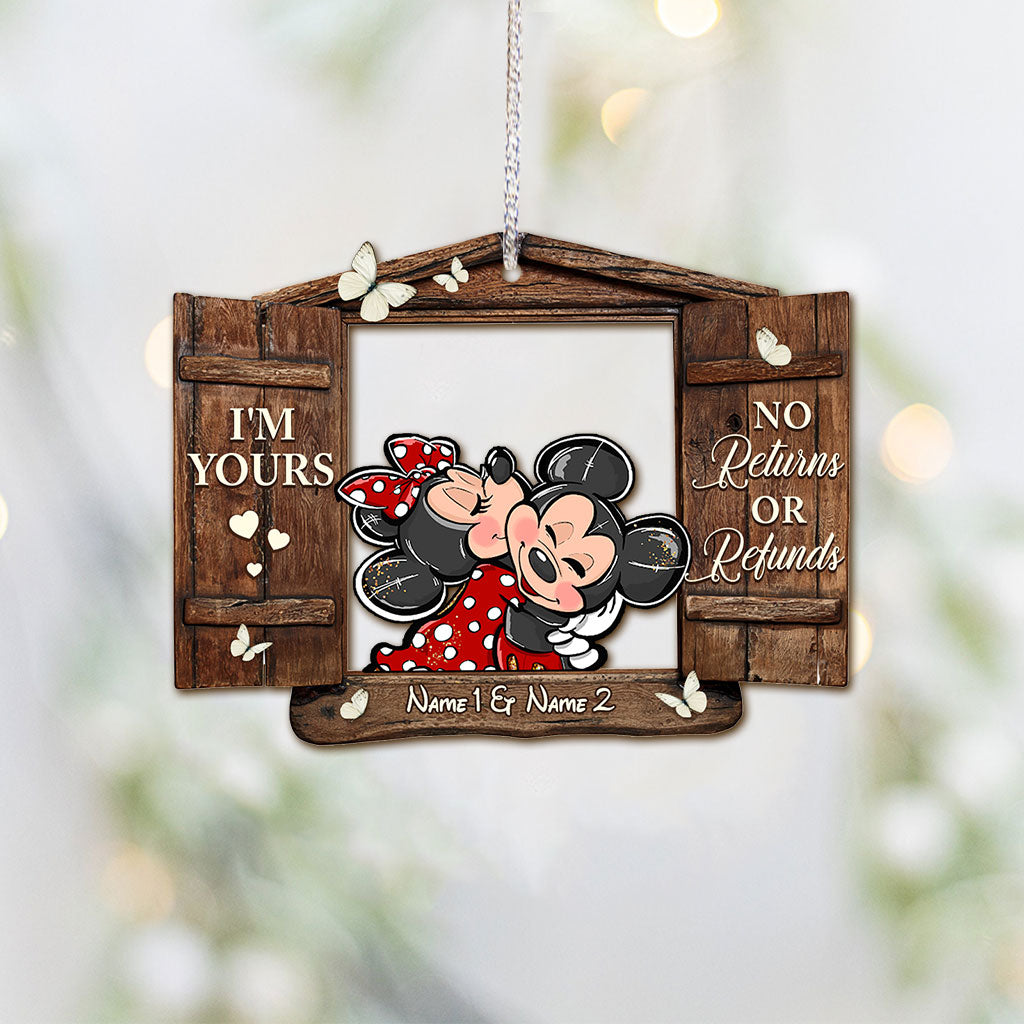 Personalized Christmas Mouse Ornament Custom Name Gift