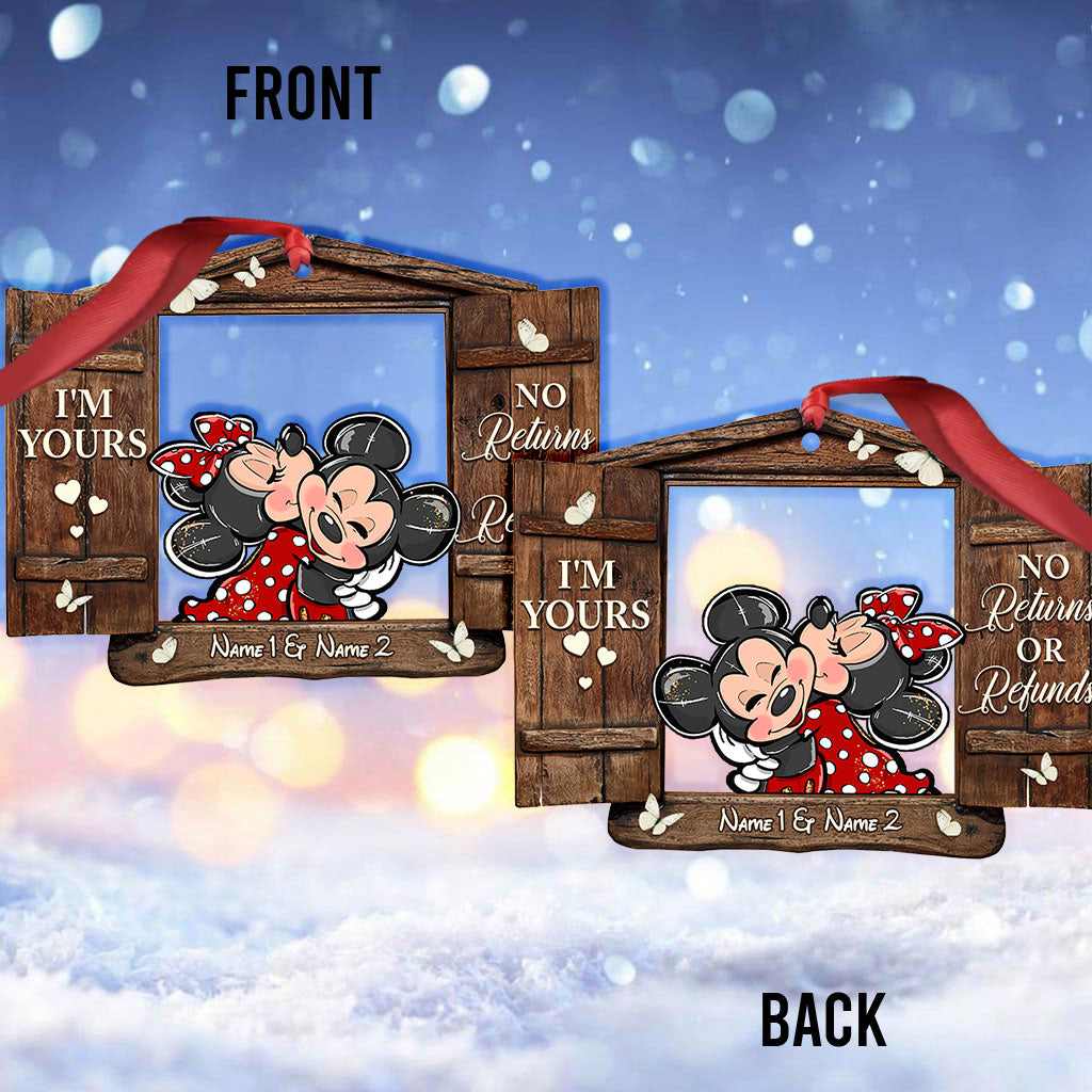 Personalized Christmas Mouse Ornament Custom Name Gift