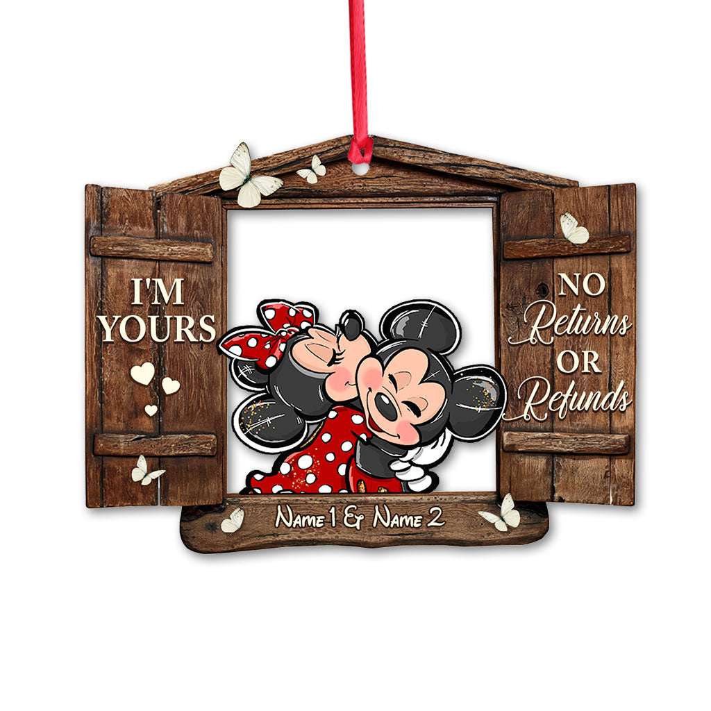 Personalized Christmas Mouse Ornament Custom Name Gift