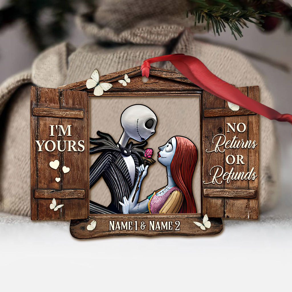 Personalized Nightmare Before Christmas Ornament Custom Names Gift for Couples