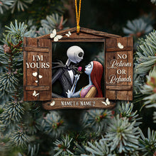 Load image into Gallery viewer, Personalized Nightmare Before Christmas Ornament Custom Names Gift for Couples
