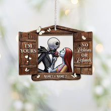 Load image into Gallery viewer, Personalized Nightmare Before Christmas Ornament Custom Names Gift for Couples
