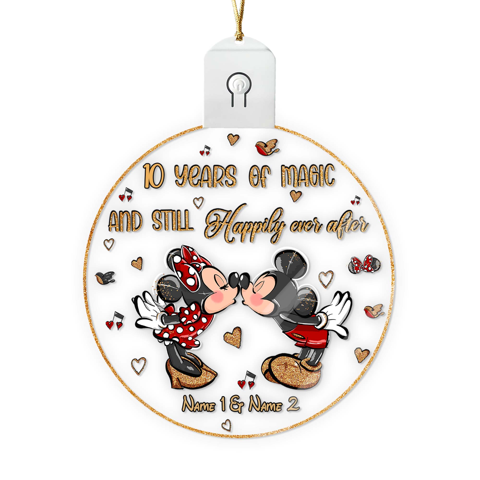 Personalized LED Acrylic Christmas Ornament Custom Names Gift