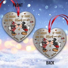 Load image into Gallery viewer, Personalized Christmas Mouse Heart Aluminium Ornament Gift Idea
