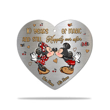 Load image into Gallery viewer, Personalized Christmas Mouse Heart Aluminium Ornament Gift Idea
