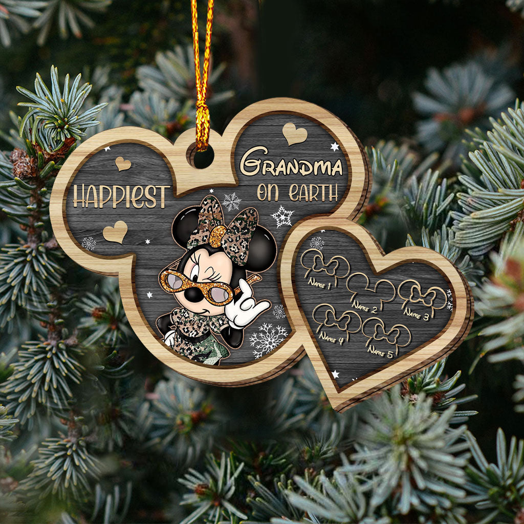 Personalized Christmas Mouse Ornament for Grandma | Custom Gift