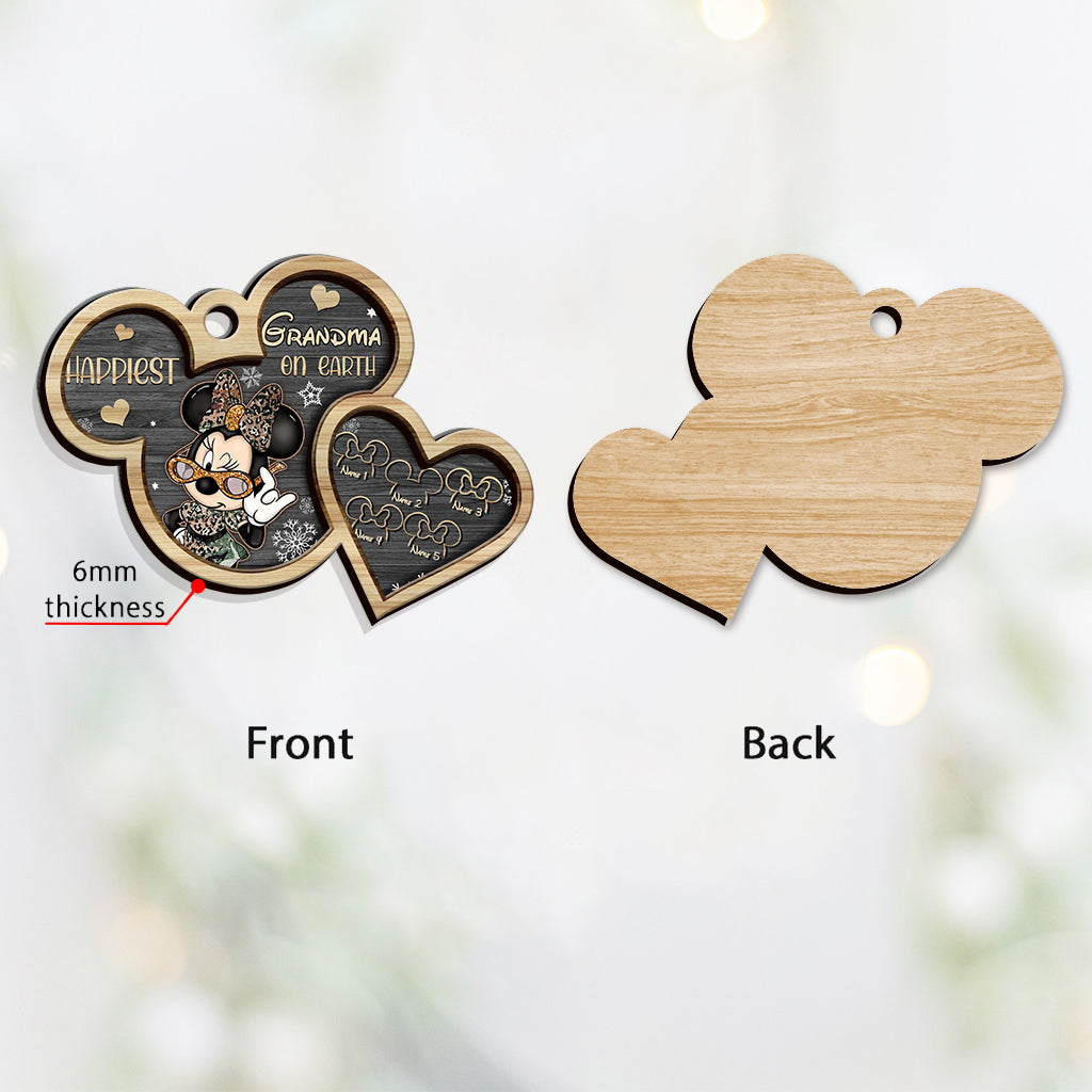 Personalized Christmas Mouse Ornament for Grandma | Custom Gift