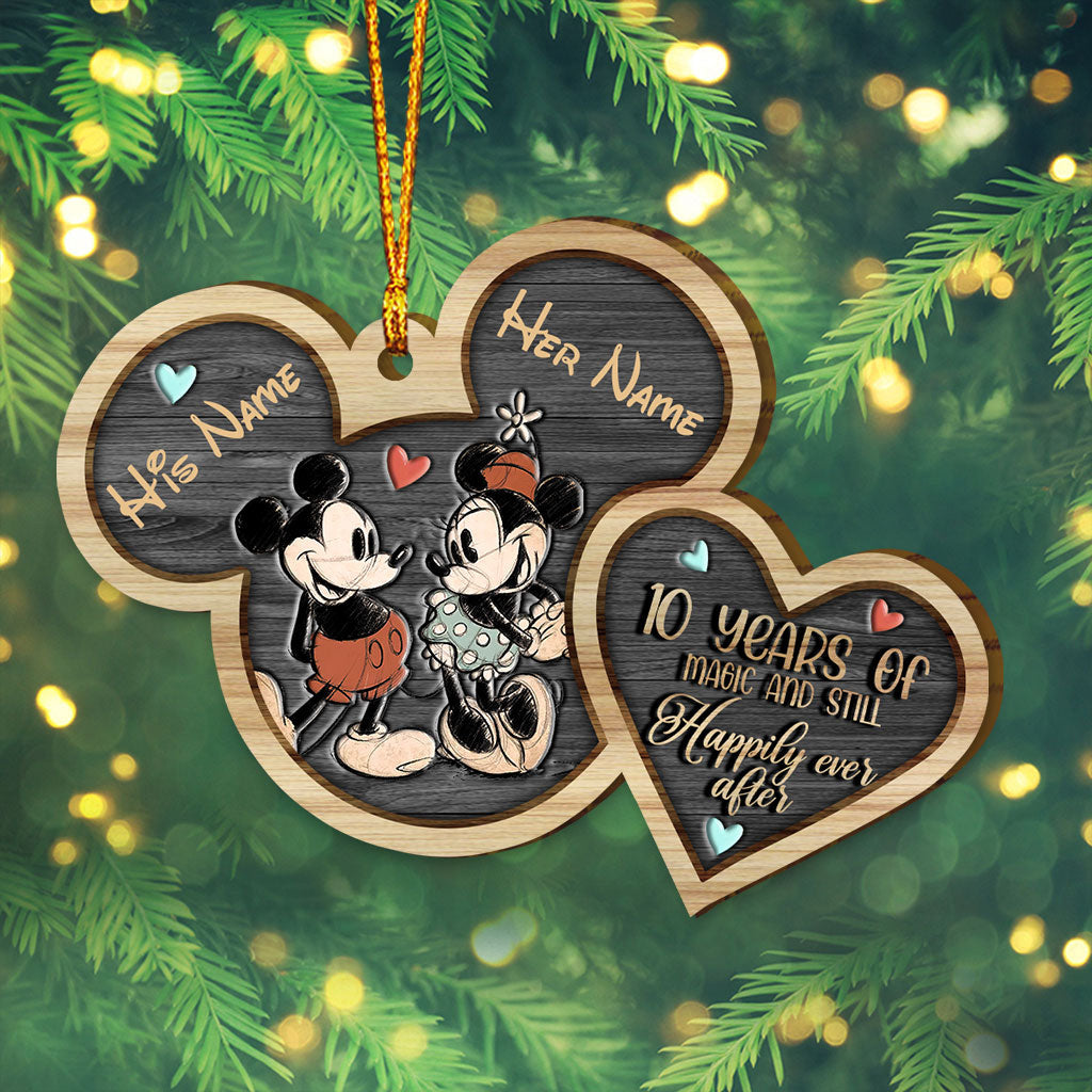 Personalized Mickey Mouse Christmas Ornament Custom Names Gift
