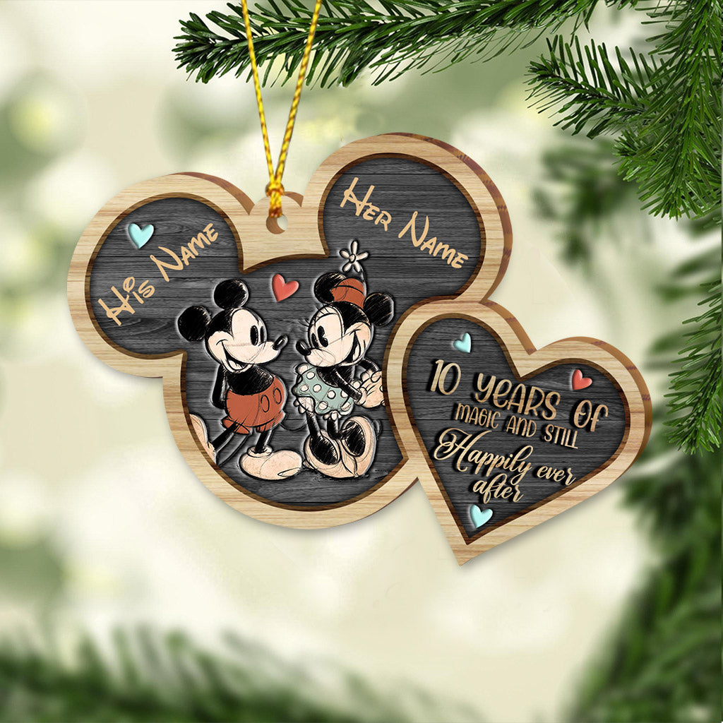 Personalized Mickey Mouse Christmas Ornament Custom Names Gift