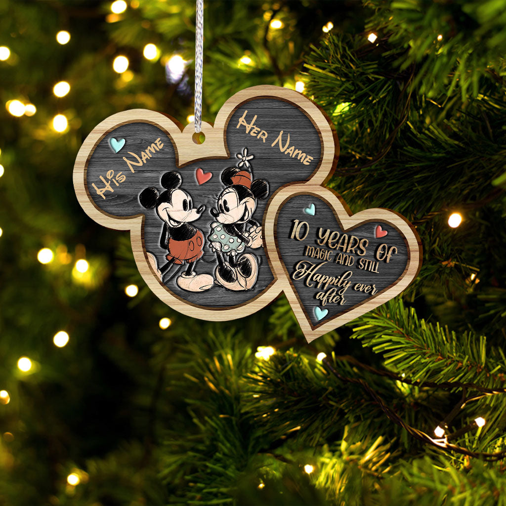 Personalized Mickey Mouse Christmas Ornament Custom Names Gift