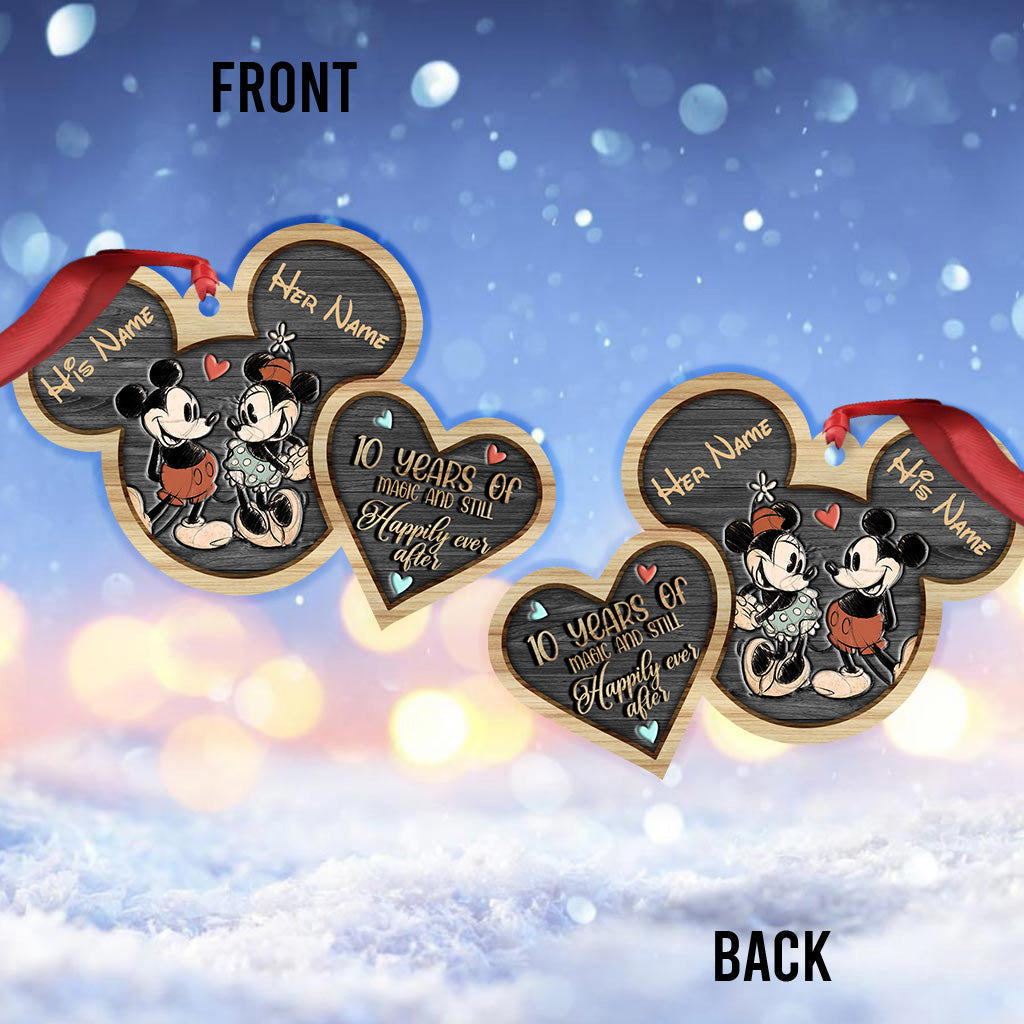 Personalized Mickey Mouse Christmas Ornament Custom Names Gift