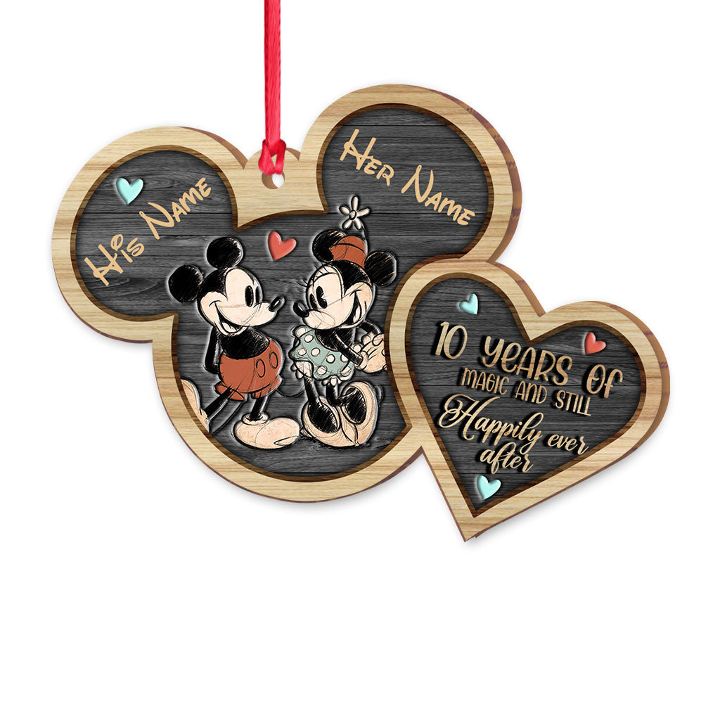 Personalized Mickey Mouse Christmas Ornament Custom Names Gift