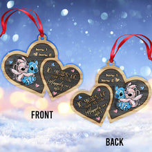 Load image into Gallery viewer, Personalized Acrylic Christmas Ornament Custom Names Heart Design
