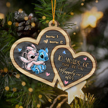 Load image into Gallery viewer, Personalized Acrylic Christmas Ornament Custom Names Heart Design
