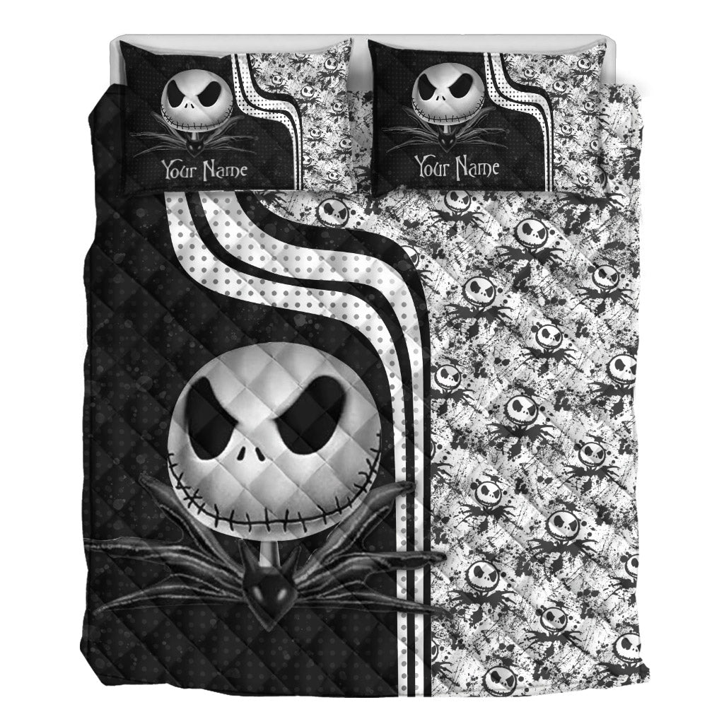 Personalized Halloween Quilt Set Custom Name Gift for Kids