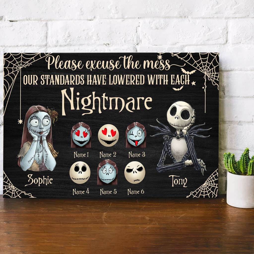 Personalized Nightmare Wood Sign Custom Names Unique Gift