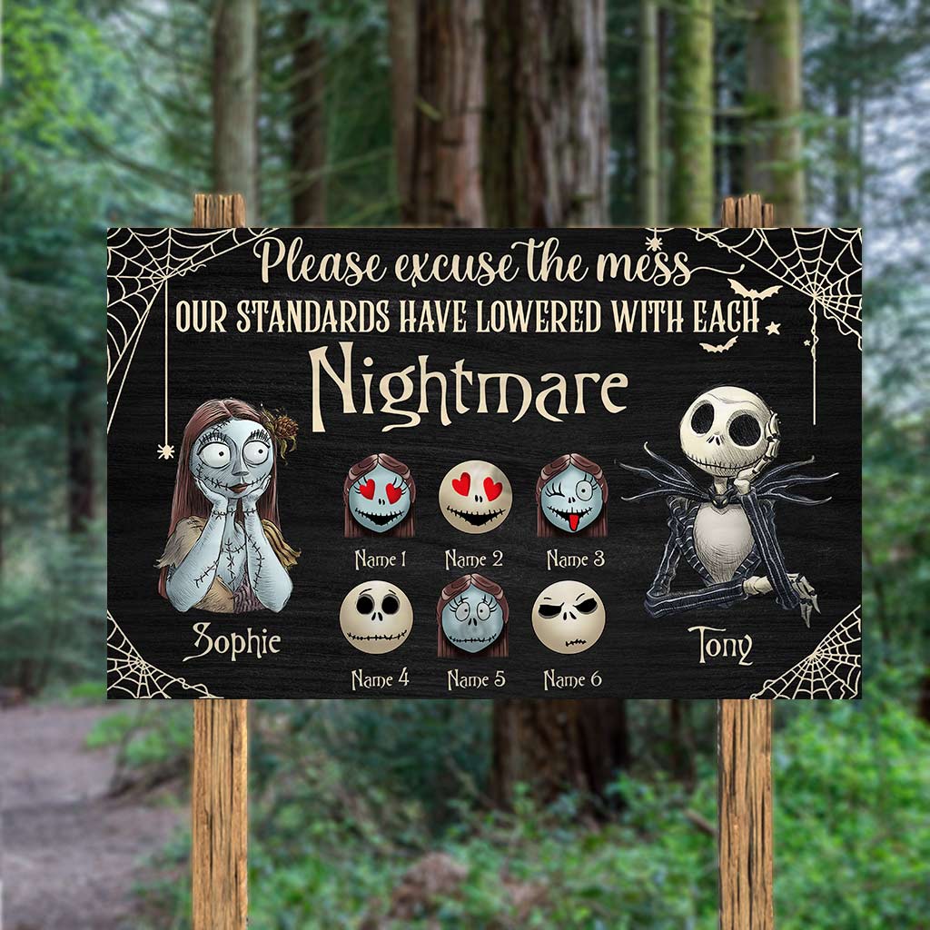 Personalized Nightmare Wood Sign Custom Names Unique Gift