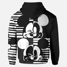 Load image into Gallery viewer, Personalized Black and White Mouse Hoodie and Leggings Set for Kids
