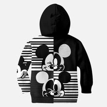 Load image into Gallery viewer, Personalized Black and White Mouse Hoodie and Leggings Set for Kids
