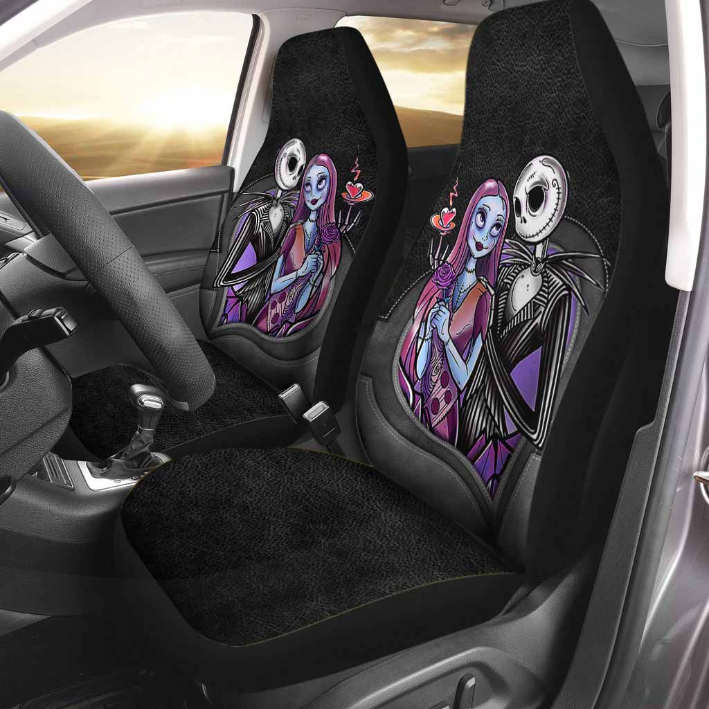 Personalized Nightmare Themed Seat Covers for Couples