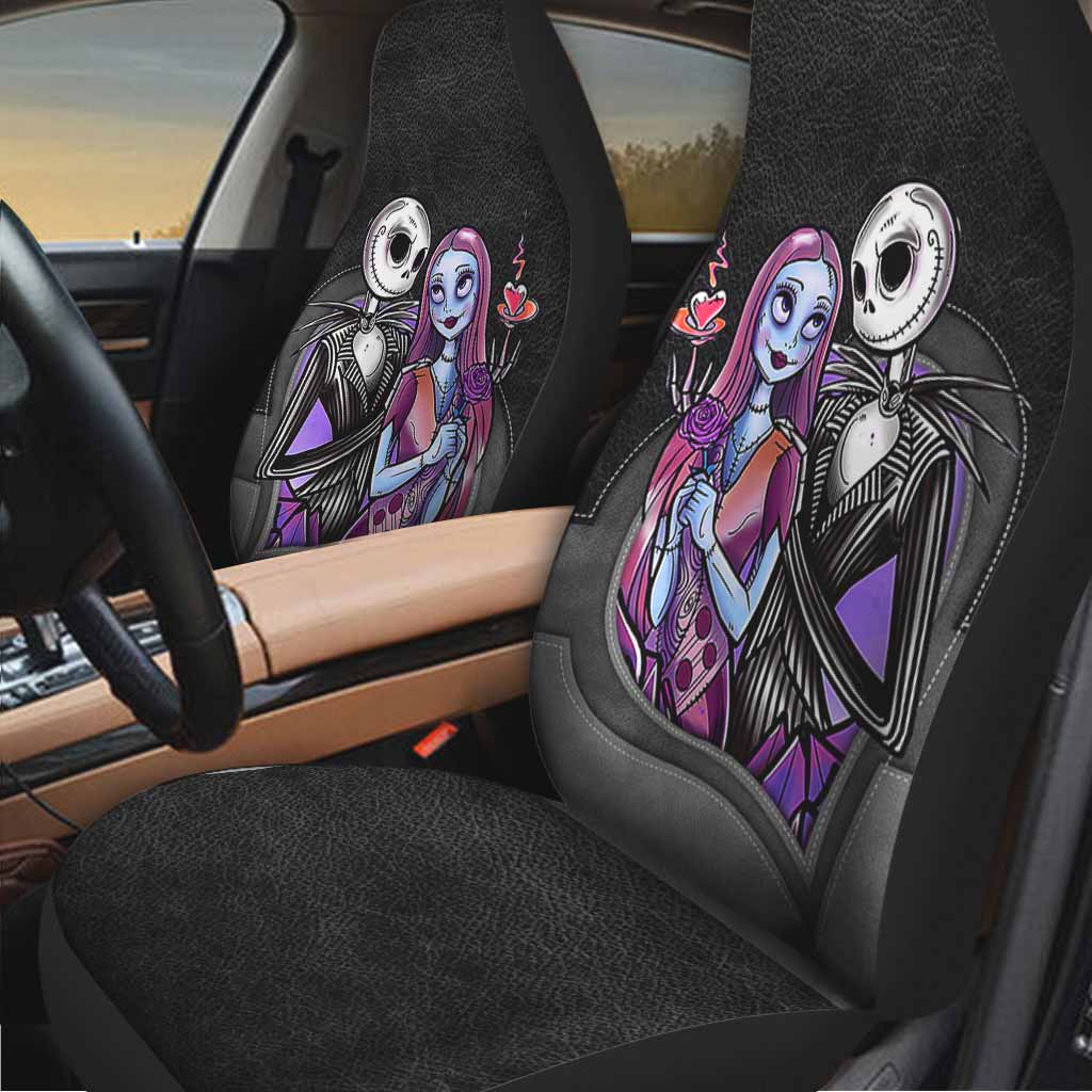 Personalized Nightmare Themed Seat Covers for Couples