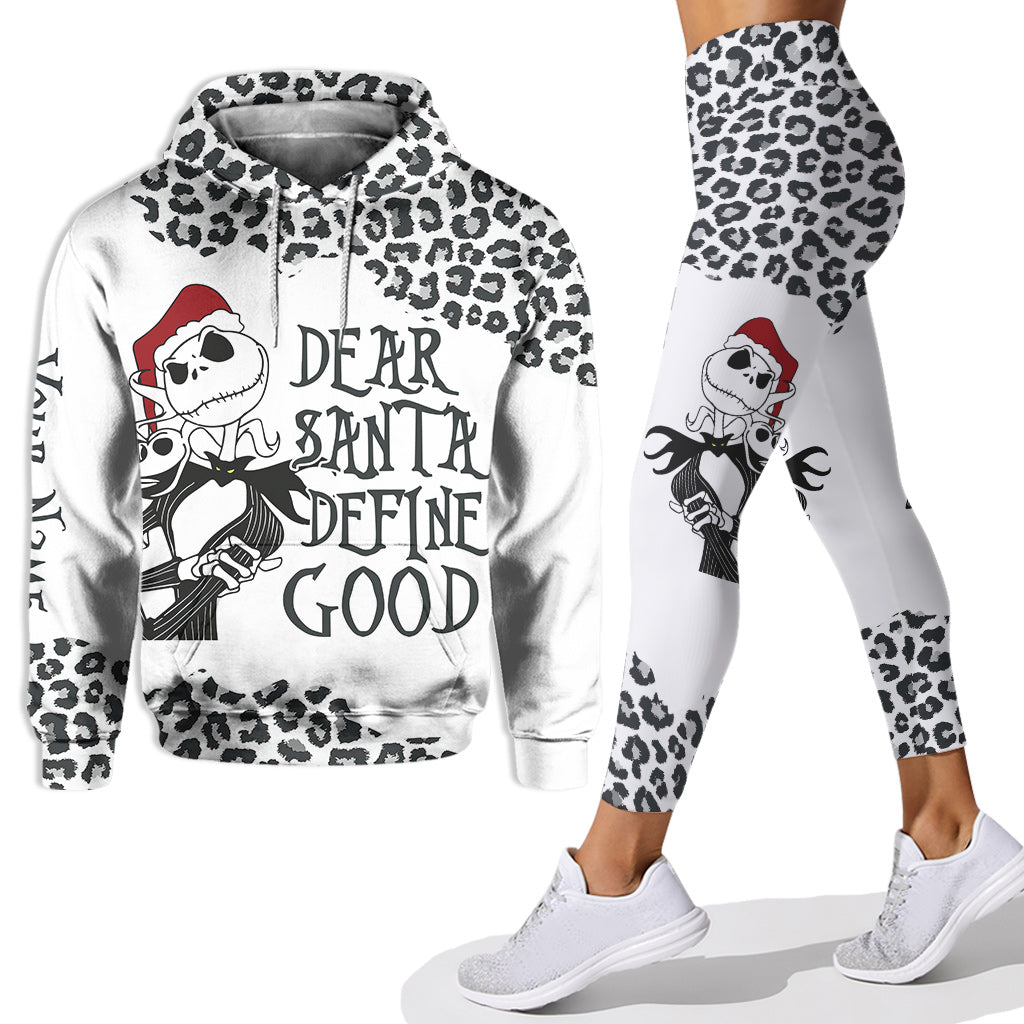 Personalized Christmas Hoodie and Leggings Set with Custom Name