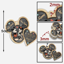 Load image into Gallery viewer, Personalized Mickey Mouse Keychain Custom Names Gift for Couples
