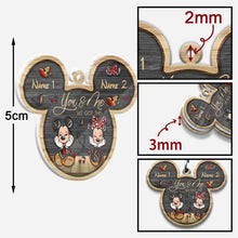 Load image into Gallery viewer, Custom Couple Keychain You &amp; Me Mouse Shape Personalized Gift
