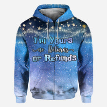 Load image into Gallery viewer, Personalized Couple Ohana Hoodie Galaxy Print Custom Names Gift
