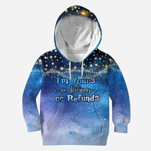 Load image into Gallery viewer, Personalized Couple Ohana Hoodie Galaxy Print Custom Names Gift
