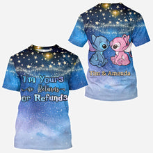 Load image into Gallery viewer, Personalized Couple Ohana Hoodie Galaxy Print Custom Names Gift

