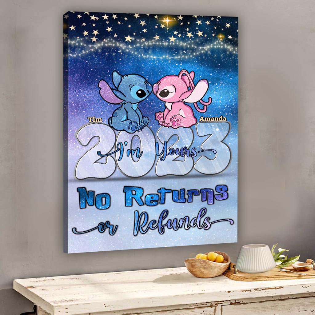 Personalized Canvas Art for Couples - Custom Name Ohana Print Gift