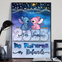 Load image into Gallery viewer, Personalized Canvas Art for Couples - Custom Name Ohana Print Gift
