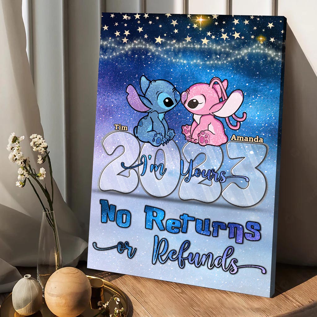 Personalized Canvas Art for Couples - Custom Name Ohana Print Gift