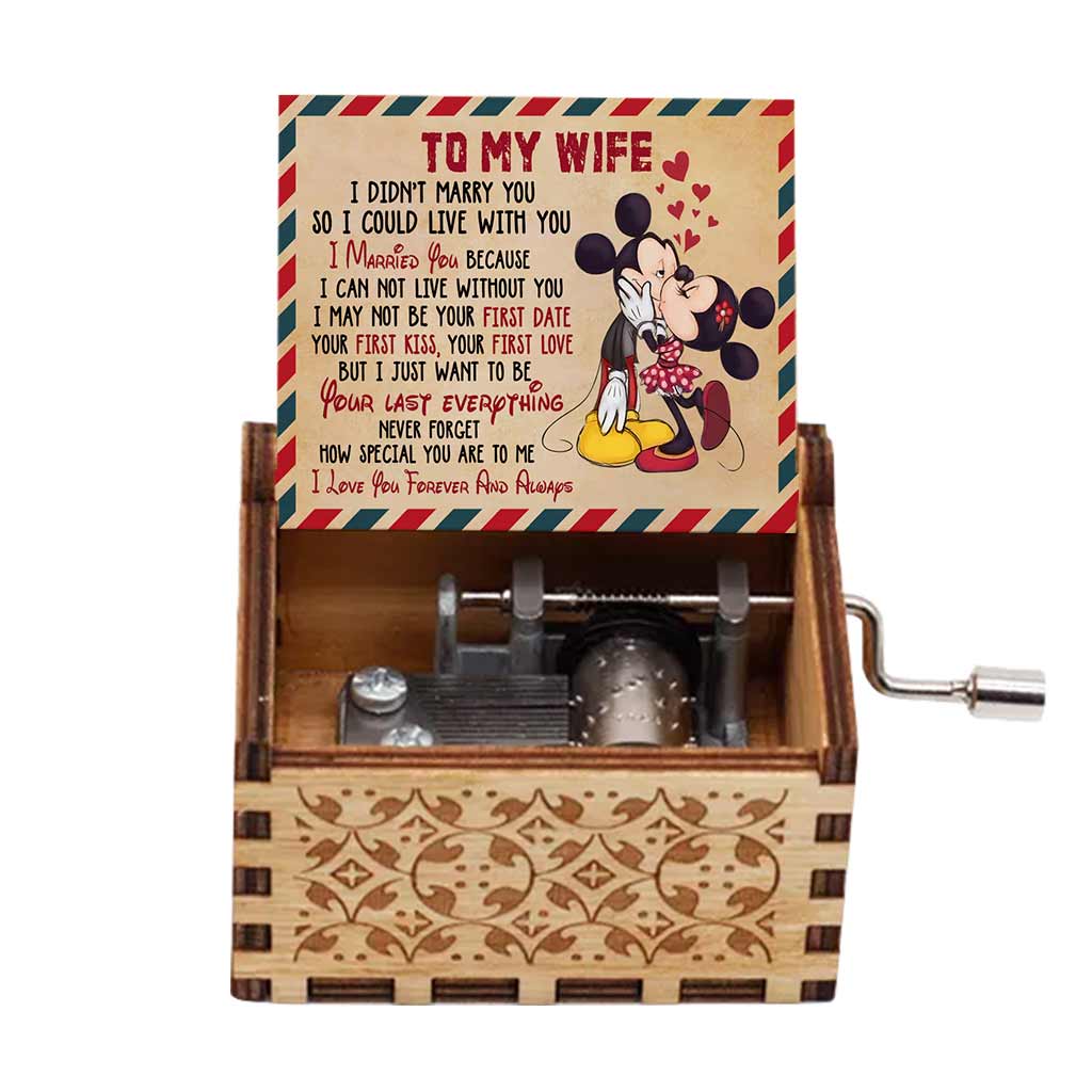 Personalized Hand Crank Music Box for Wife - Unique Gift
