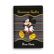 Load image into Gallery viewer, Personalized Mouse Passport Holder Custom Name Travel Gift for Kids
