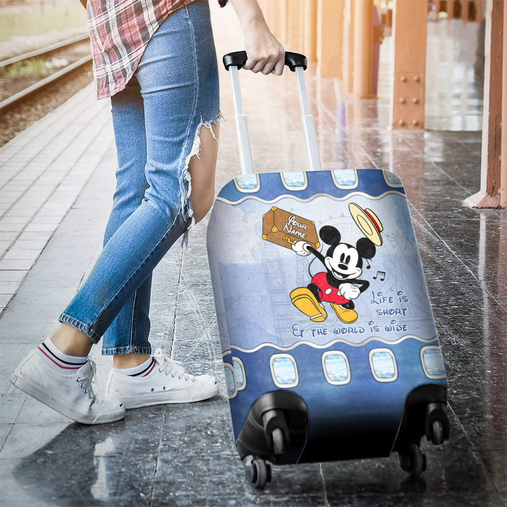 Personalized Mouse Luggage Cover with Name | Travel Gift for Kids