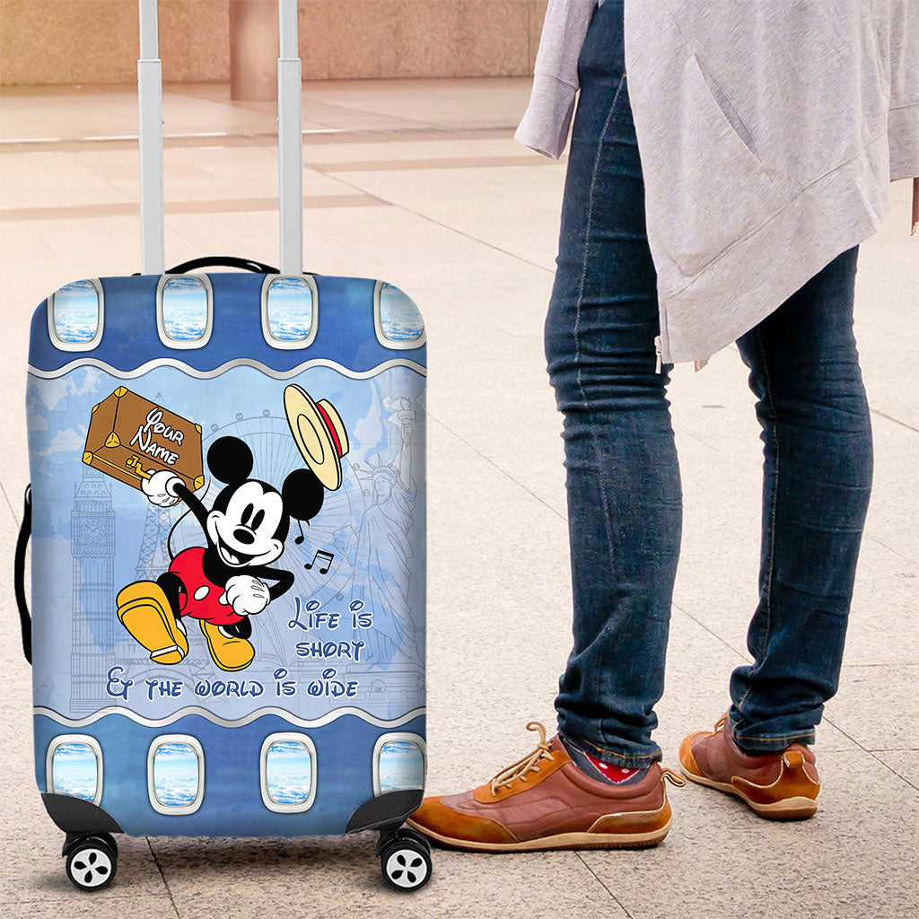 Personalized Mouse Luggage Cover with Name | Travel Gift for Kids