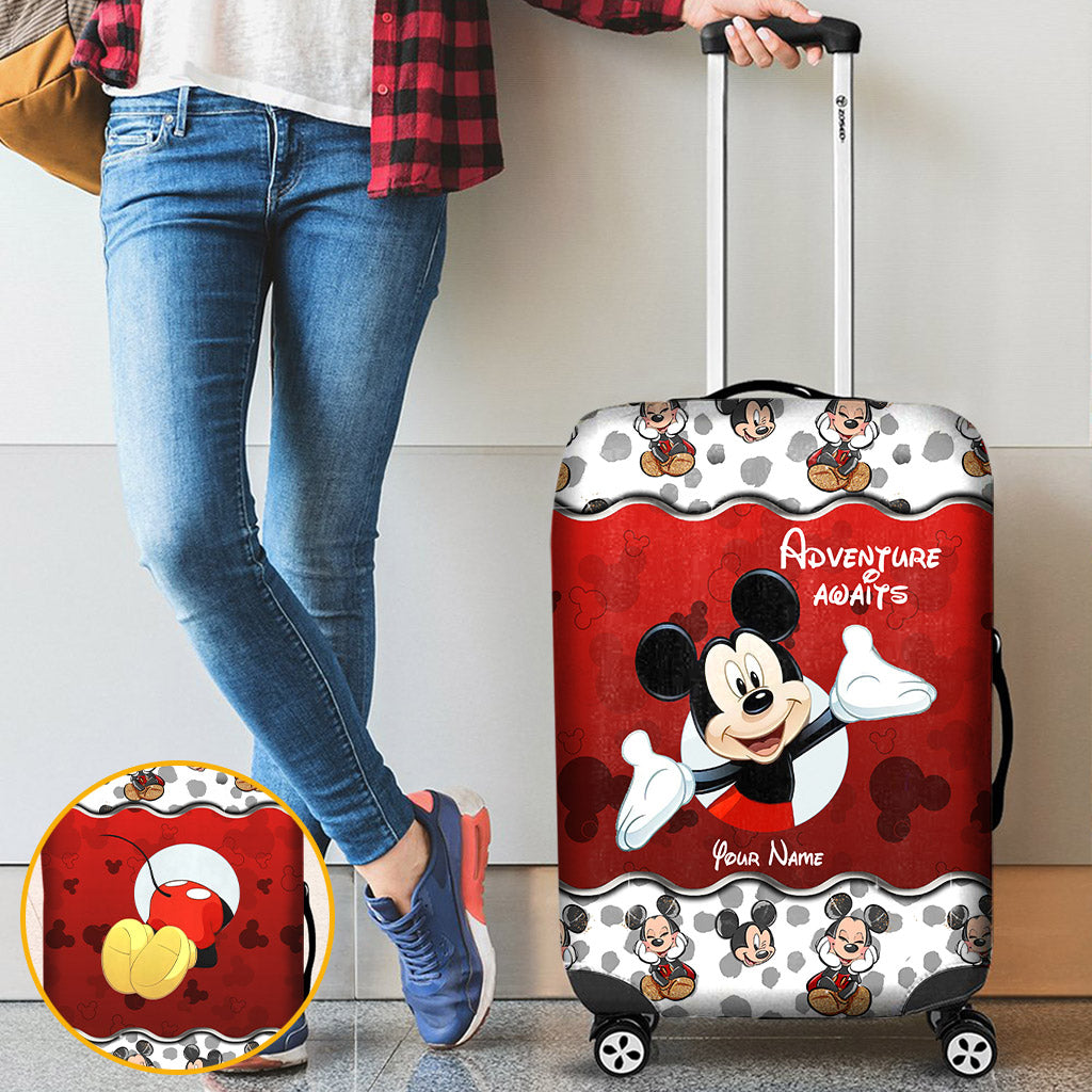Personalized Mickey Mouse Luggage Cover Custom Name Travel Gift